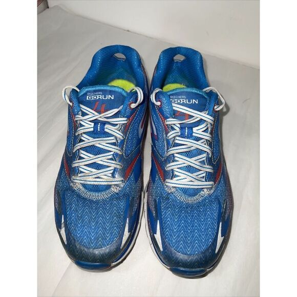 Skechers GOrun 4 Men’s Size 8.5 Quick Fit Blue Shoes Houston 2015 Marathon - Picture 2 of 6